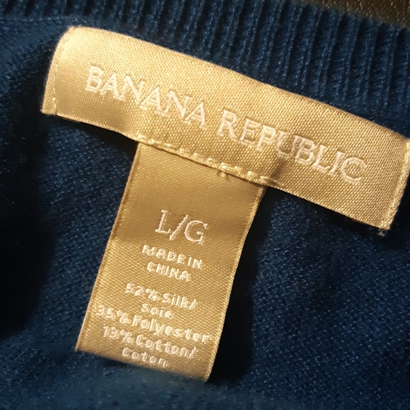 SILK COTTON HOUNDSTOOTH CARDIGAN • BANANA REPUBLIC - Picture 6 of 7